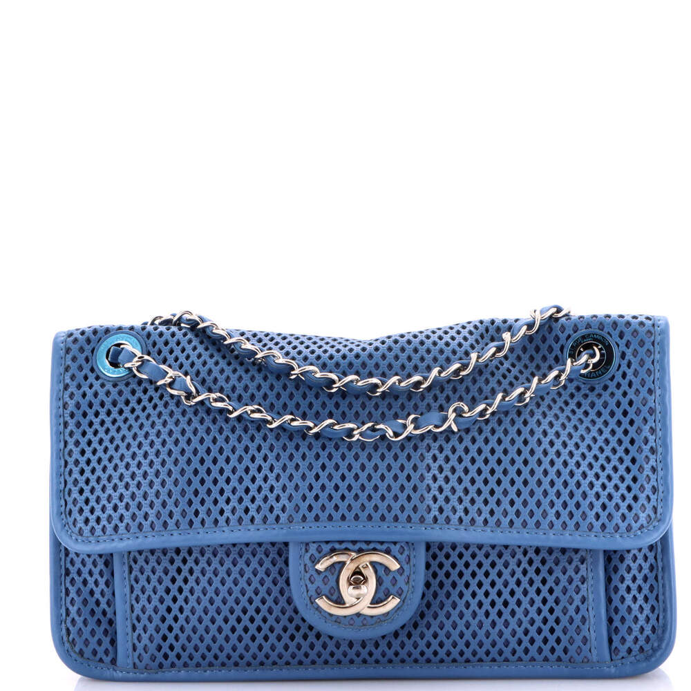 Chanel Medium Up In The Air Flap Bag Perforated Leather